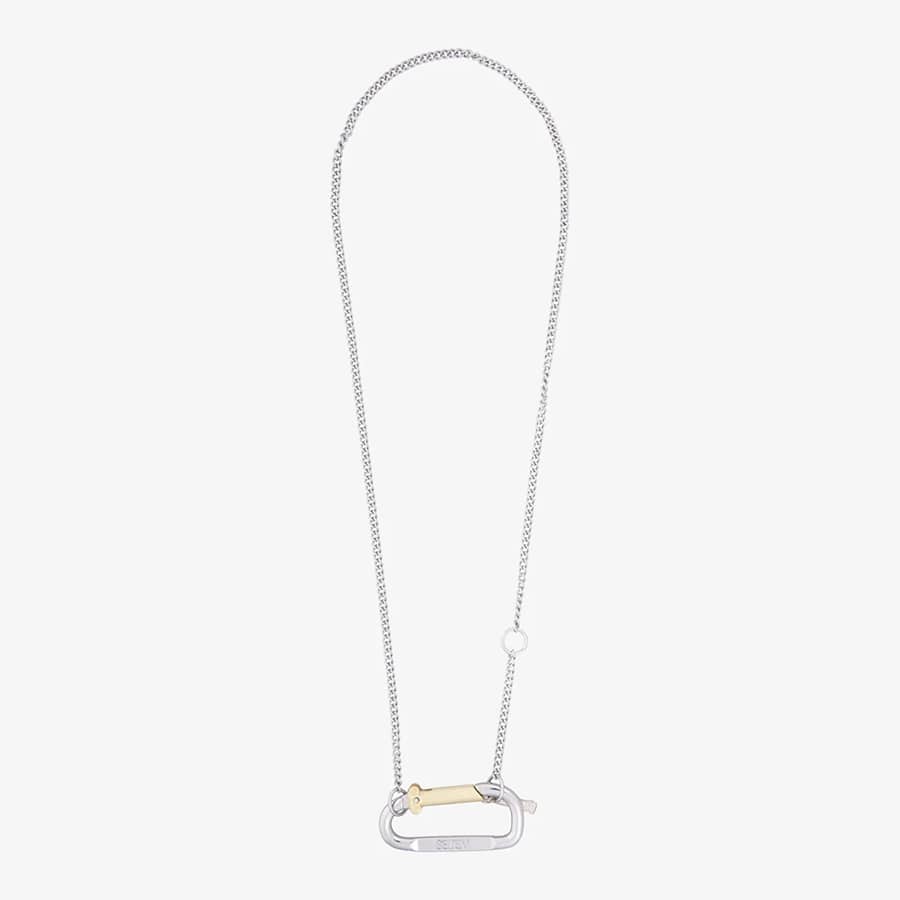 MINI CARABINER CHAIN NECKLACE