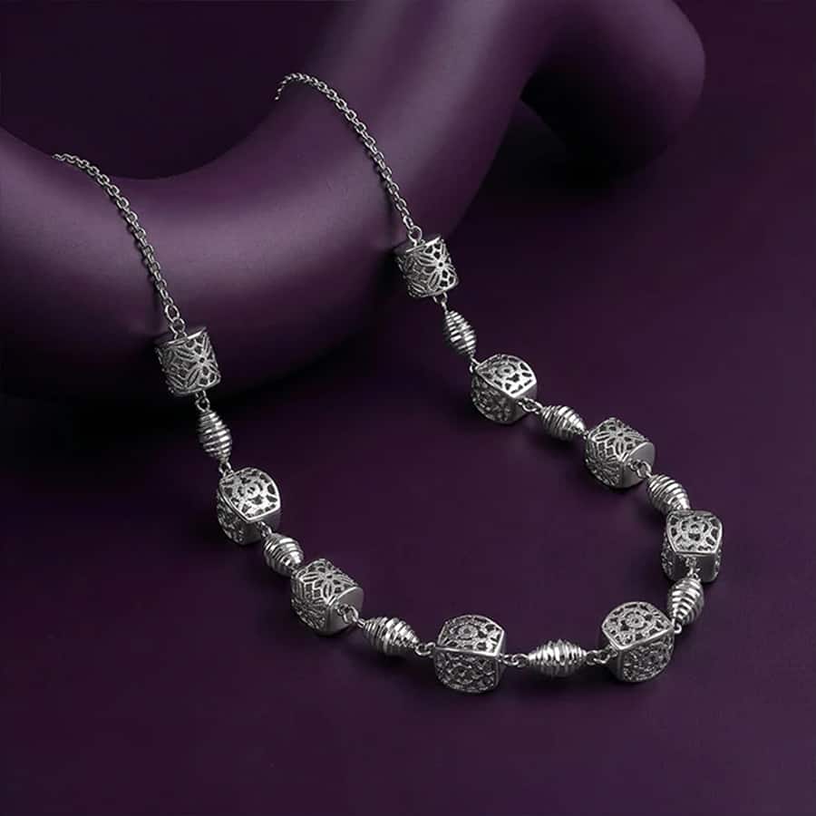 Silver Opaline Grace Necklace