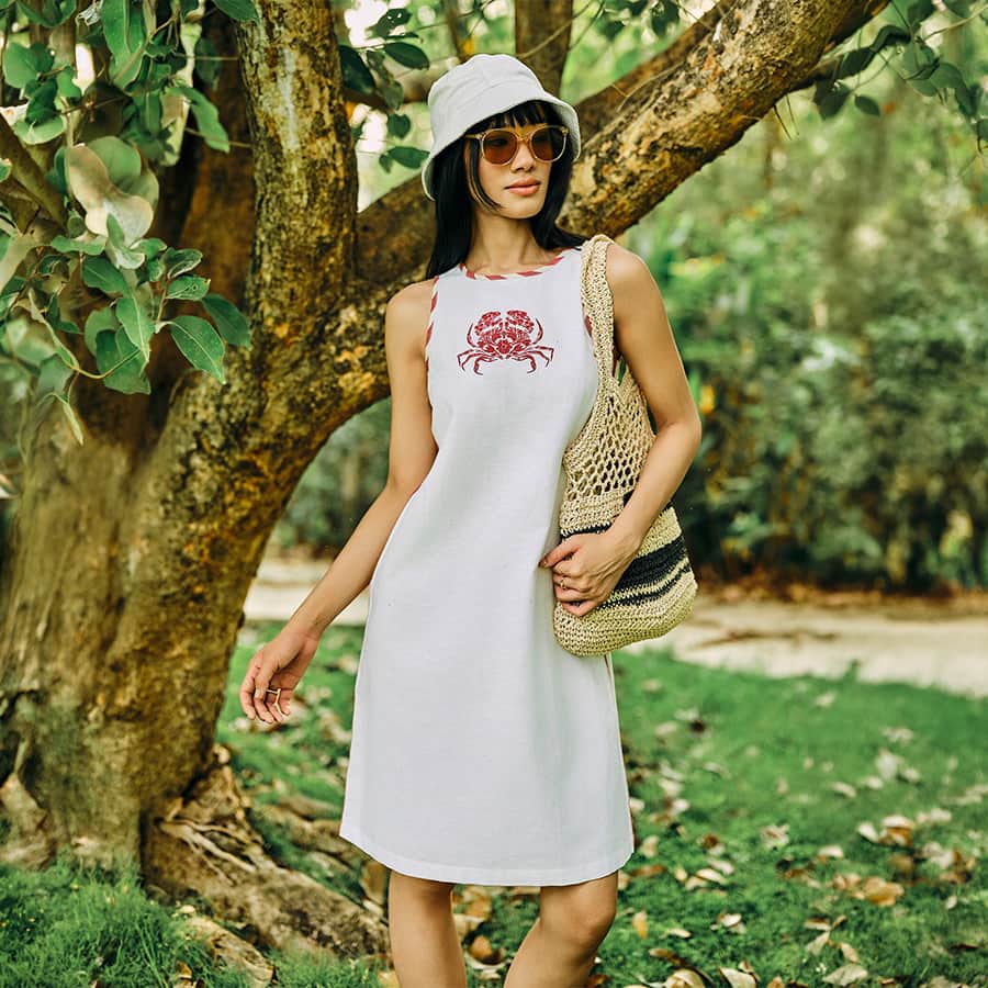 Nerissa Embroidered White Dress