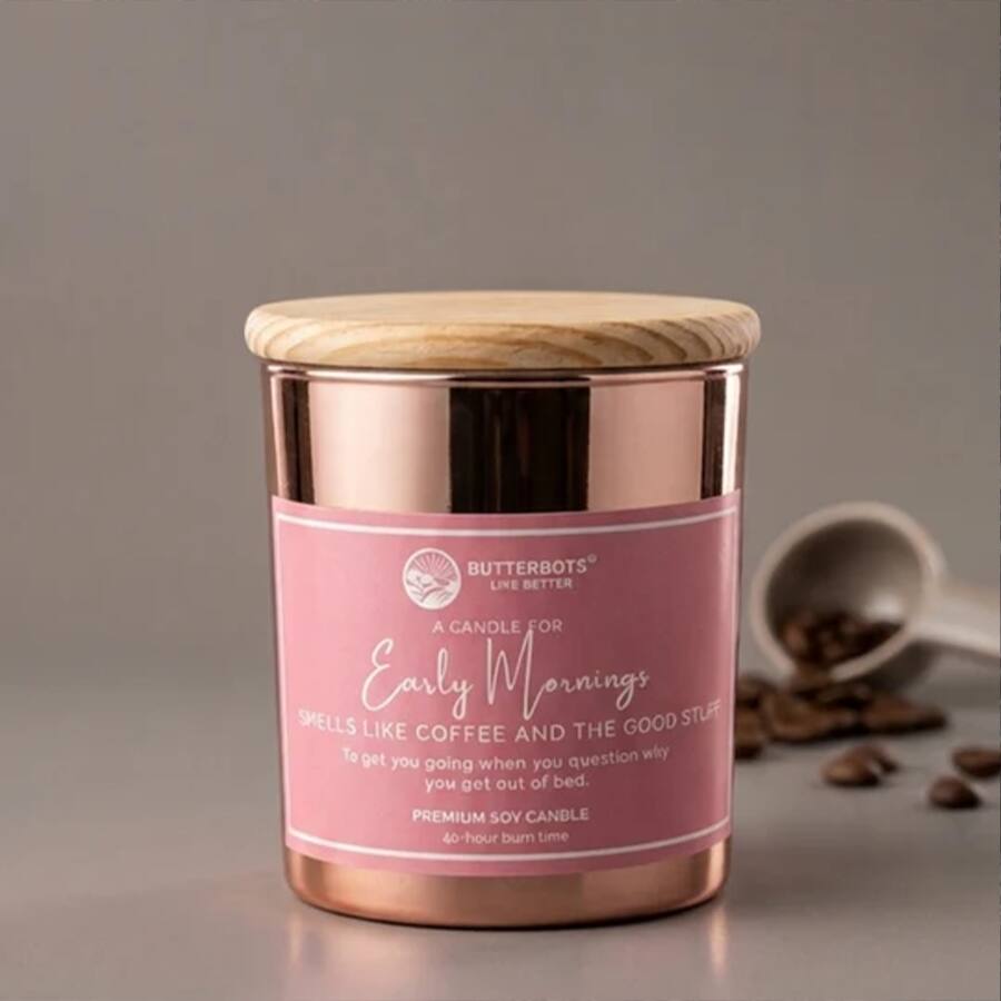 Luxury Coffee Scented Soy Candle – Early Mornings