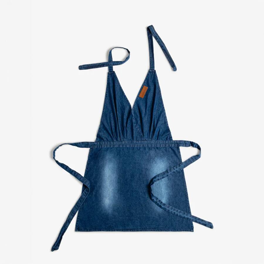 Marbella Denim Apron - Midnight blue