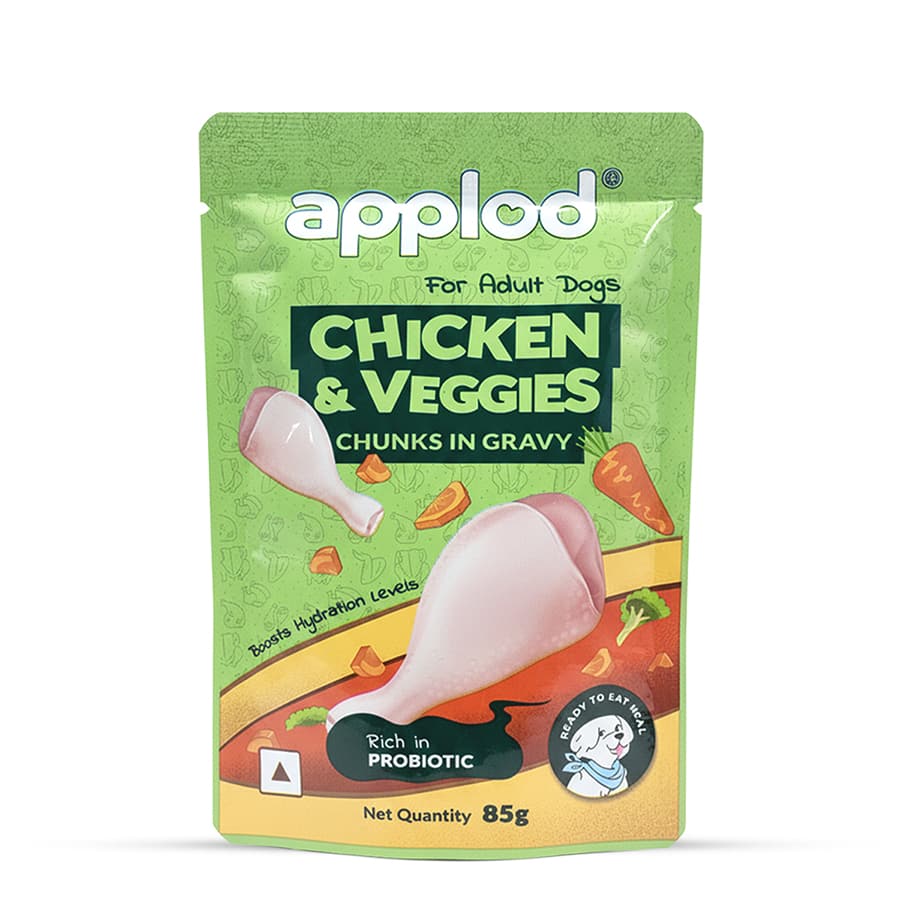Applod Chicken & Veggies Chunks in Gravy Adult Wet Dog Food