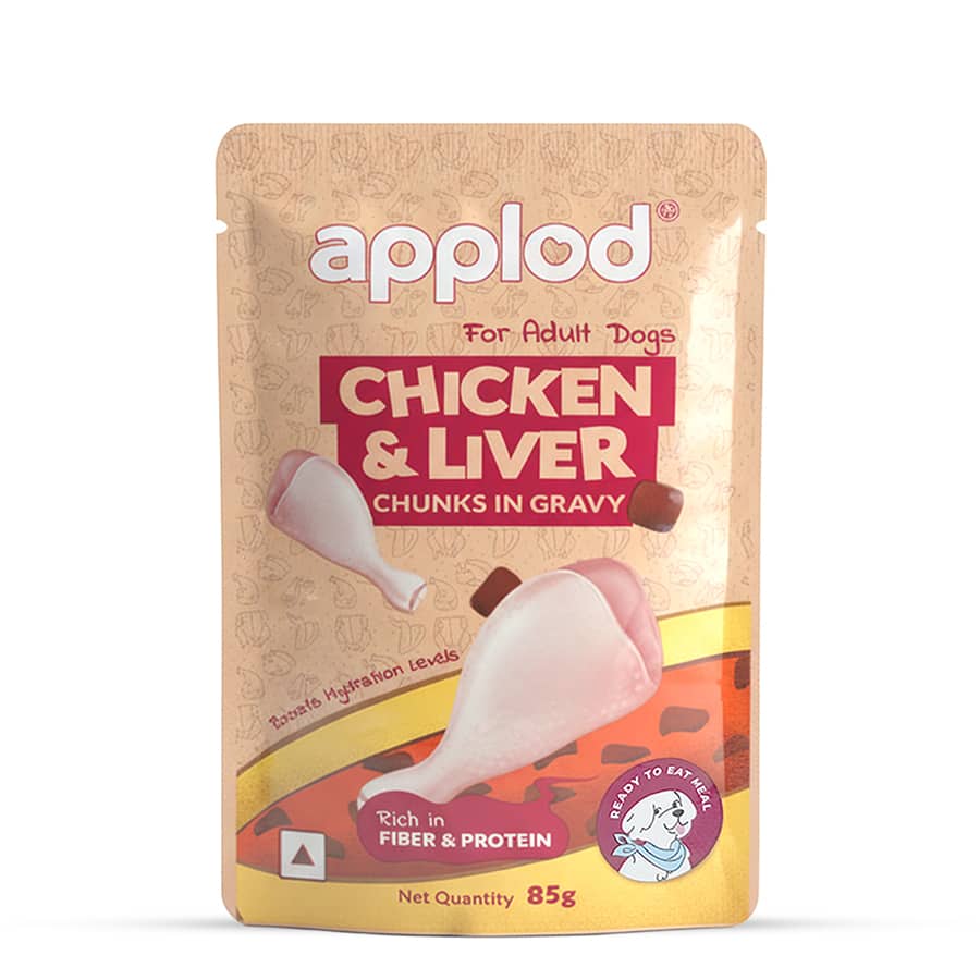 Applod Chicken Chunks & Liver in Gravy Adult Wet Dog Food