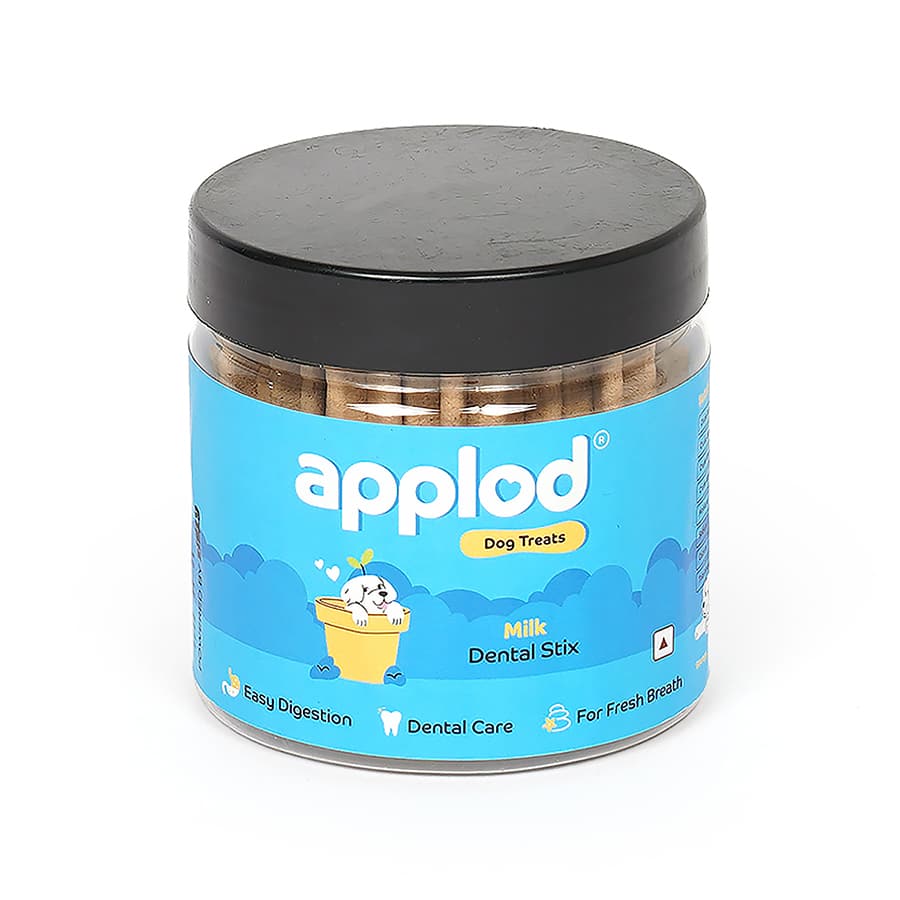 Applod Dental Stix Milk Flavour Dog Treat - 220g