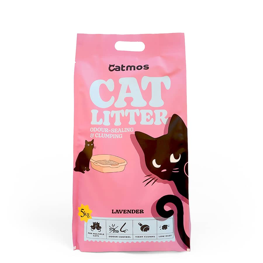 Catmos Odour Sealing Clumping Cat Litter -Lavender - 5kg