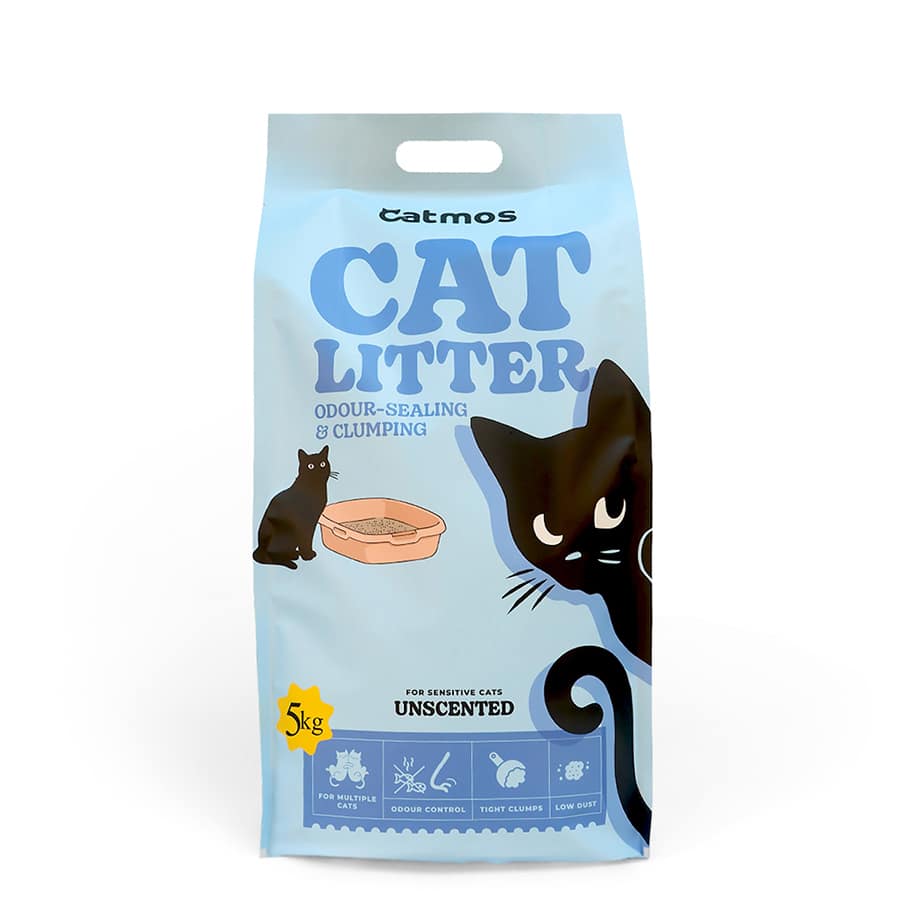 Catmos Odour Sealing Clumping Cat Litter -Unscented - 5kg