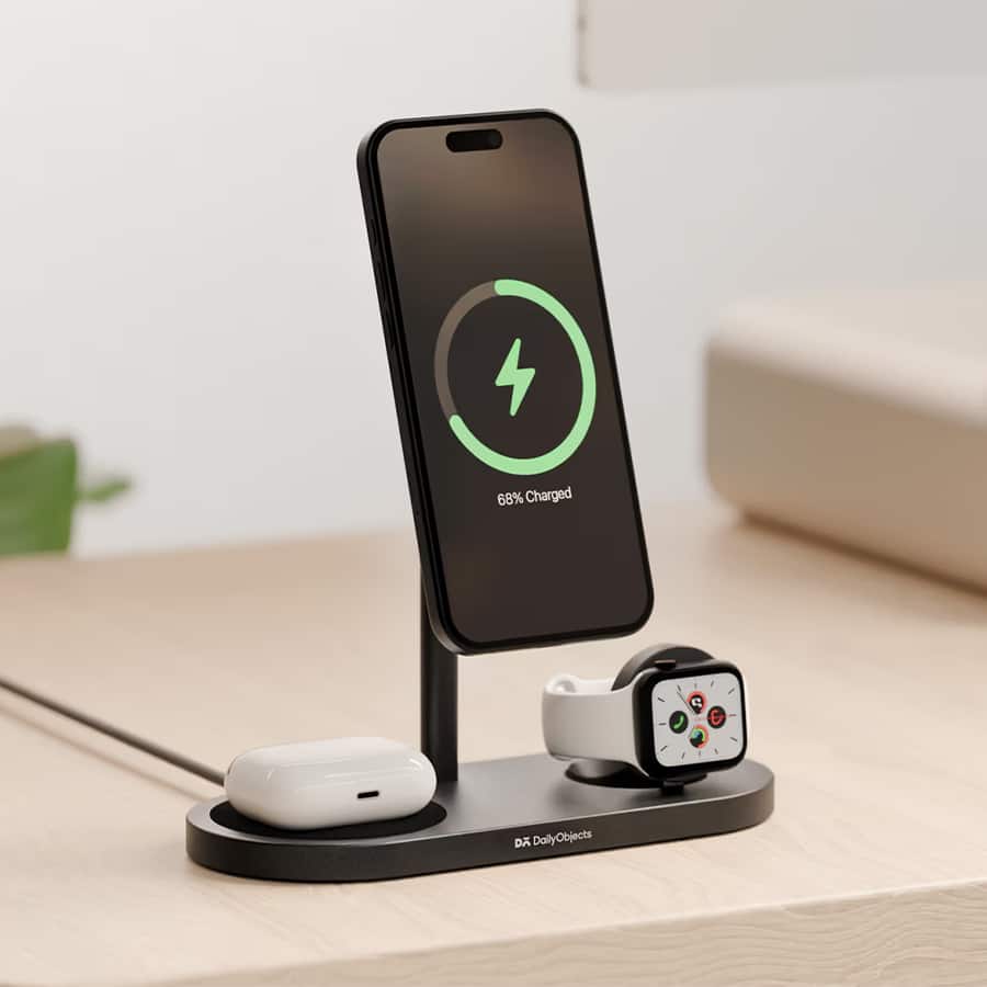 SURGE 3-In-1 Qi2-Certified Magsafe-Compatible Wireless Charger