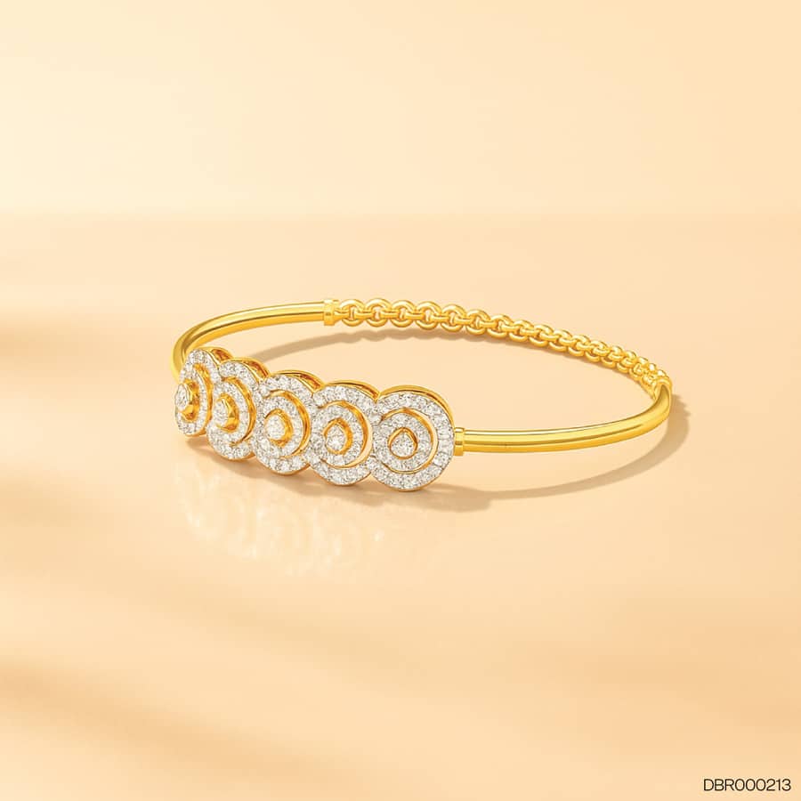 Loop Curve Diamond Kada Bracelet