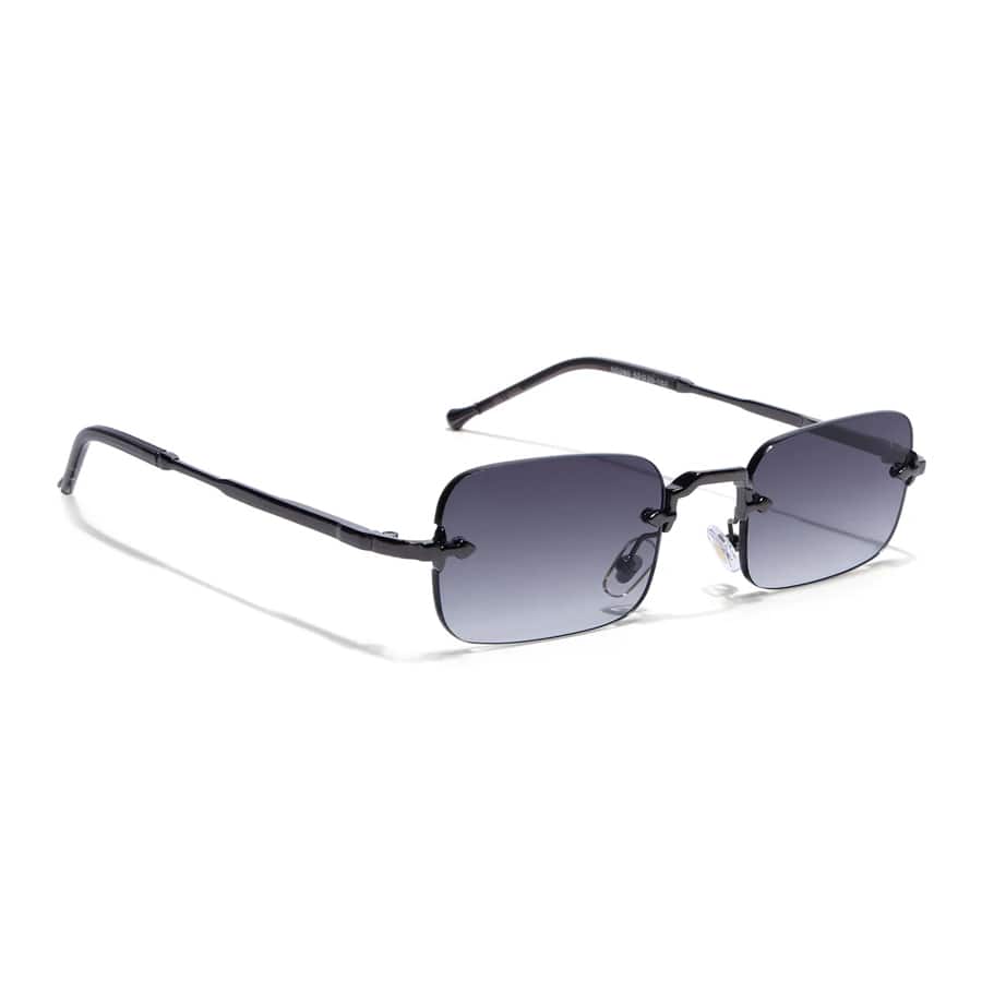 Dax | Shadow Black Rimless Sunglasses | Grey Frame - MG8172