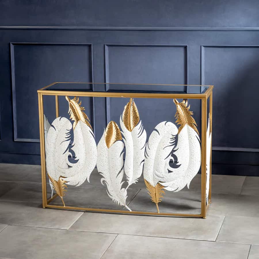 Ivory Plume Luxe Console Table