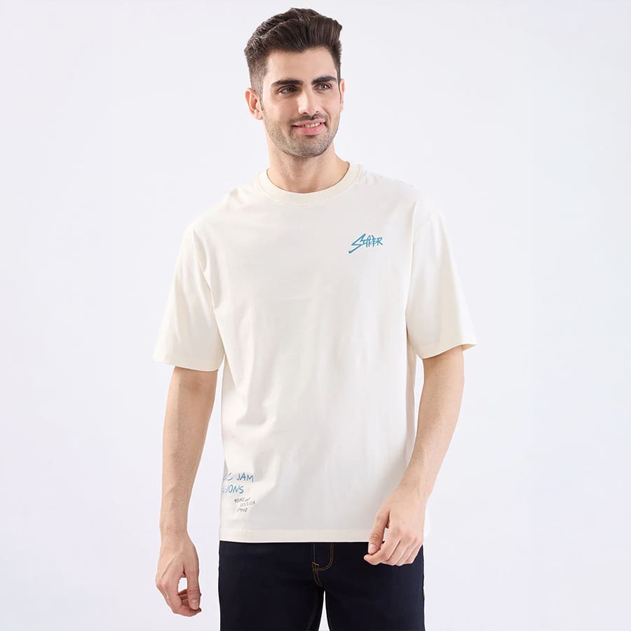 Men T-Shirt White Comfort Fit