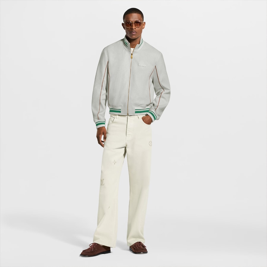 Perforated Leather Tracktop