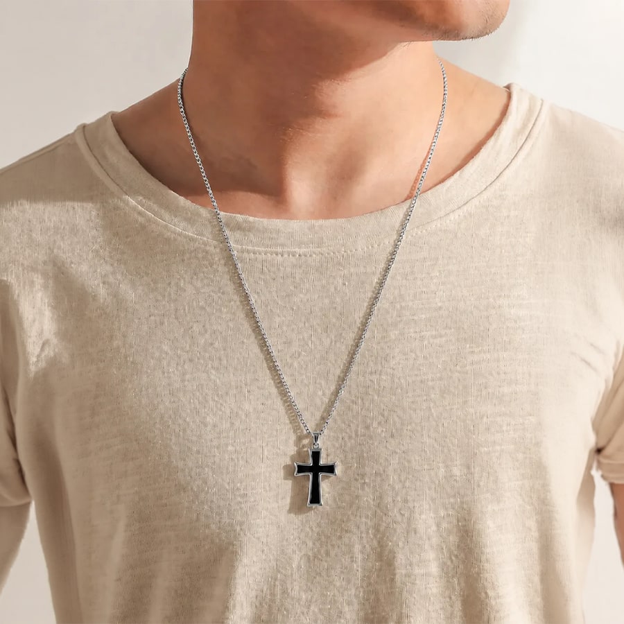 Peora Forever Jesus Pendant Chain - Silver