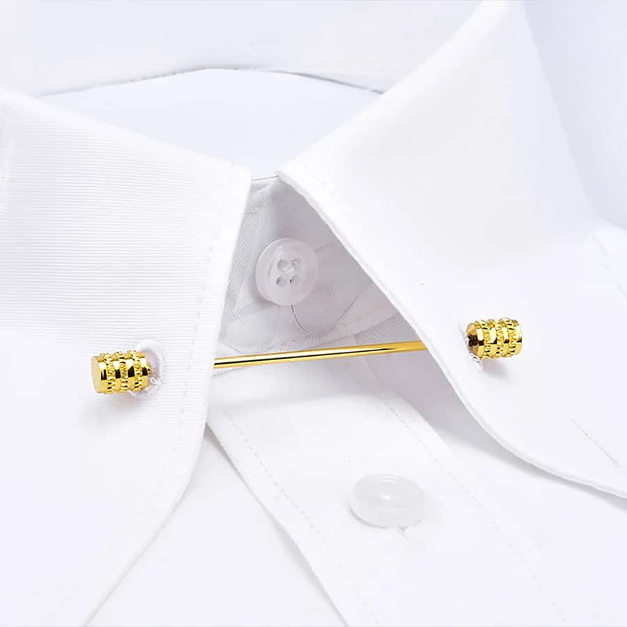 Peora Sleek Gold Bar Tie Clip