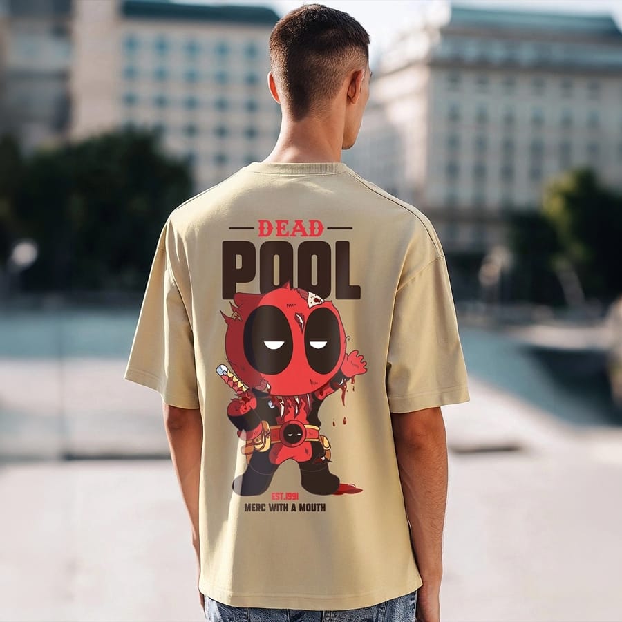 Men's Brown Most Wanted Graphic Printed Oversized T-shirt