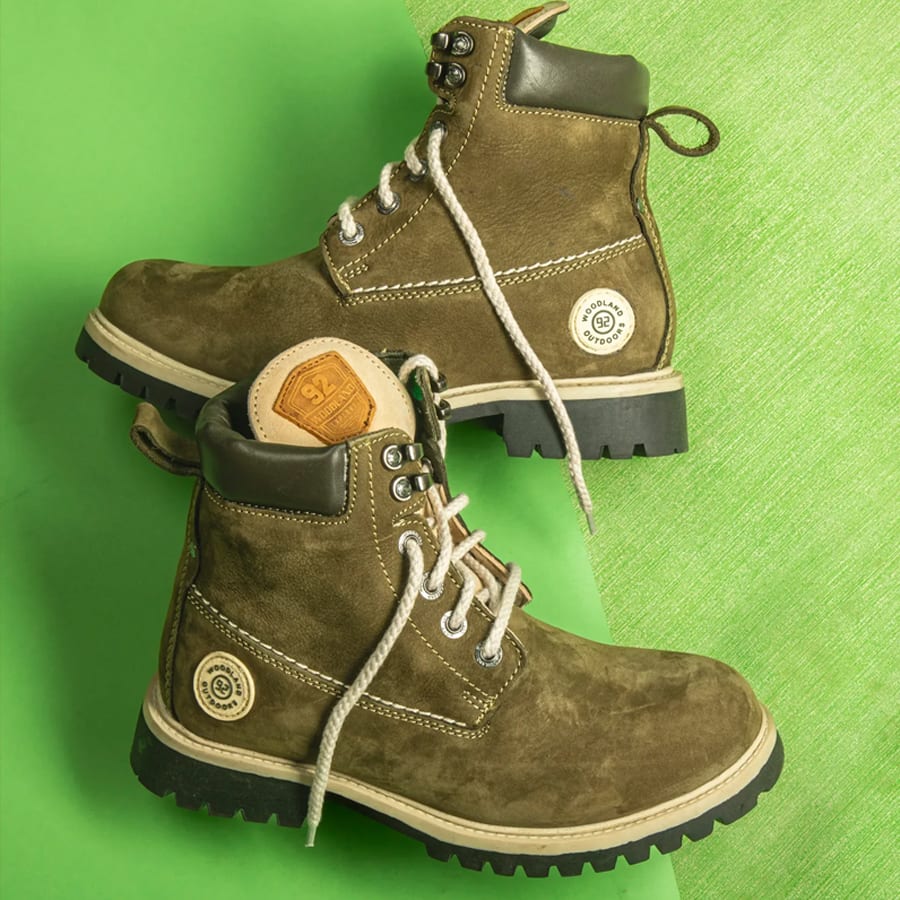 Olive green high ankle boot for men