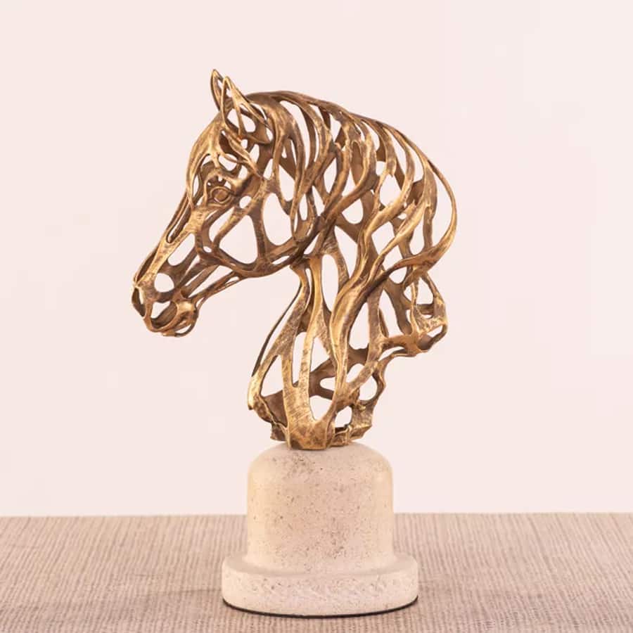 Valkyrie (Gold, Beige) Marble Home Decor