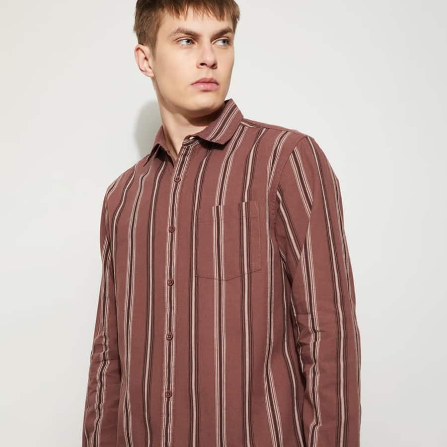 FAME FOREVER Striped Smart Fit Shirt