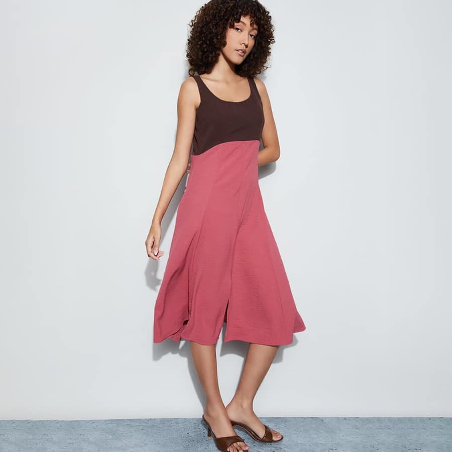 CODE Colourblocked A-Line Dress