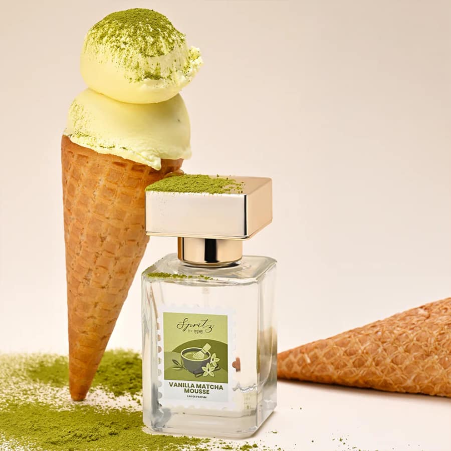 Vanilla matcha mousse
