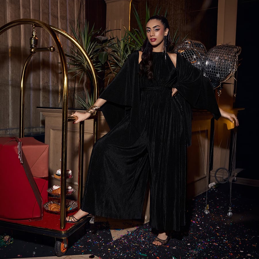 Seeah Pleated Jumpsuit with Braids