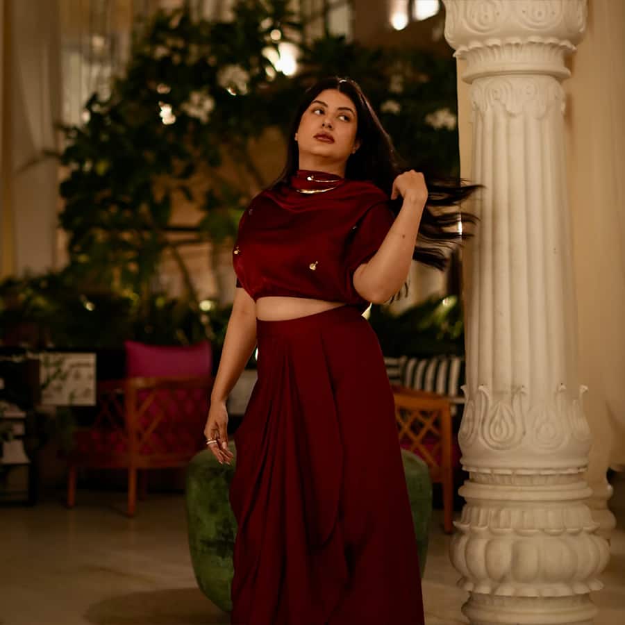 Amoura Satin Embellished Co-ord set