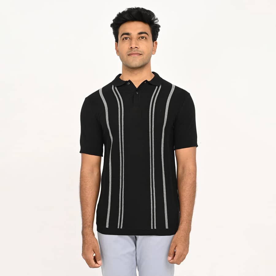 Men's Striped Polo T-Shirt