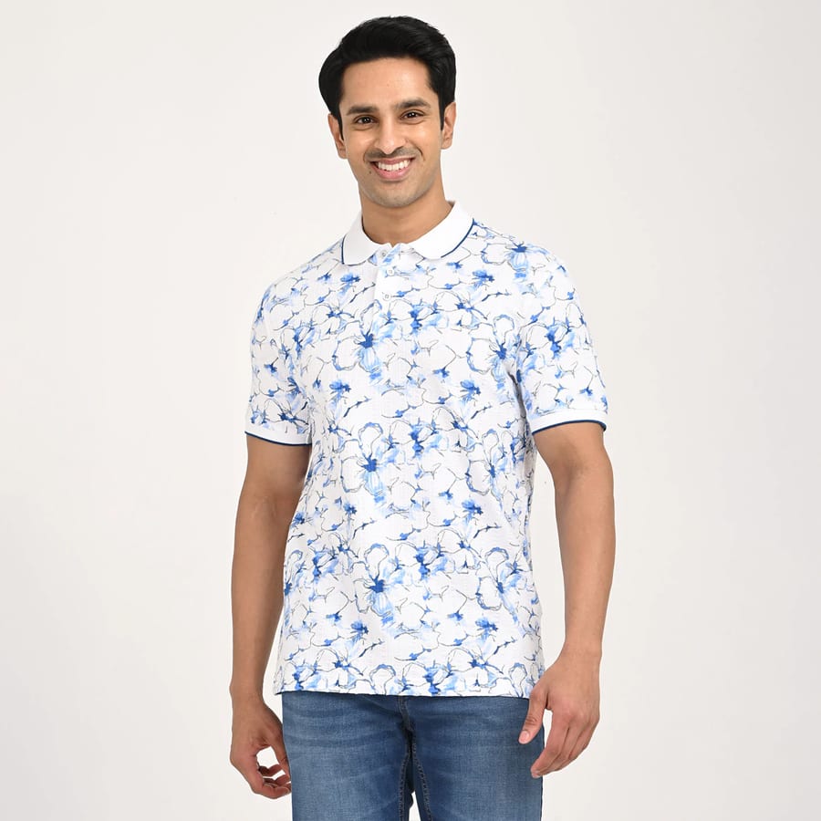 Men's Printed Polo T-Shirt