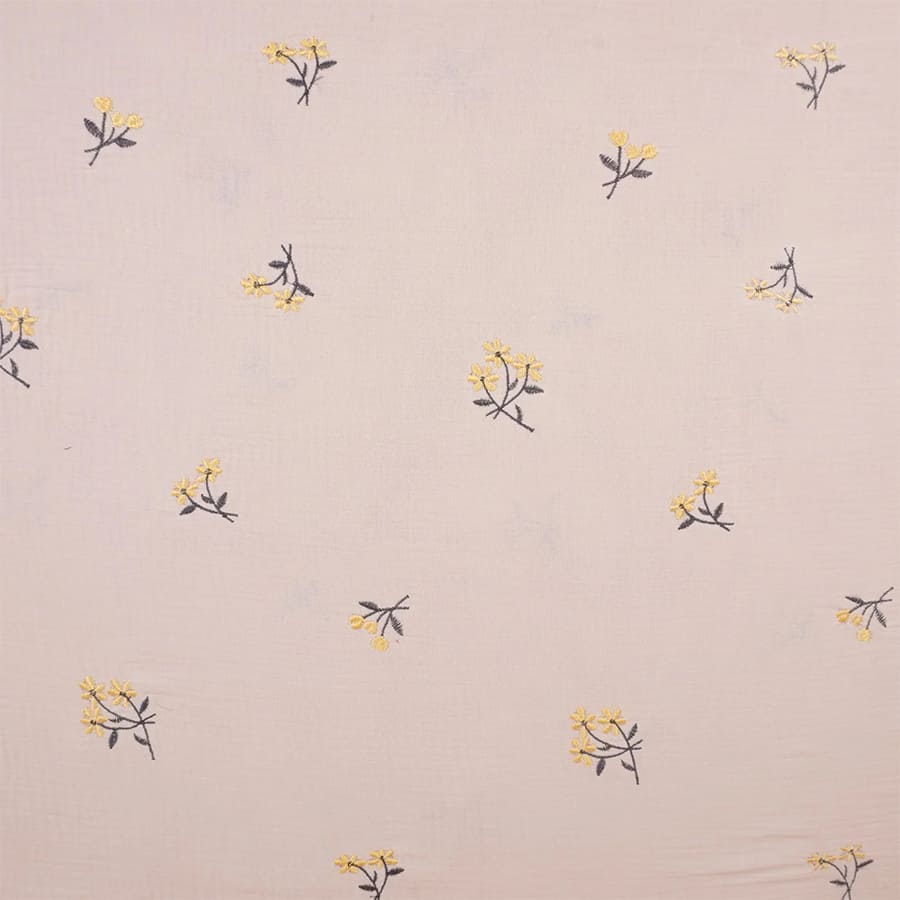 Peach Hand embroidery Double Cotton PDM-29468