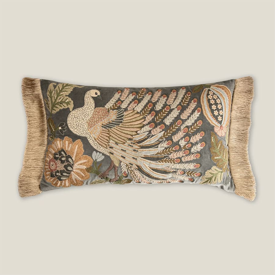 Virelle Multicolor Embroidered Cushion Cover