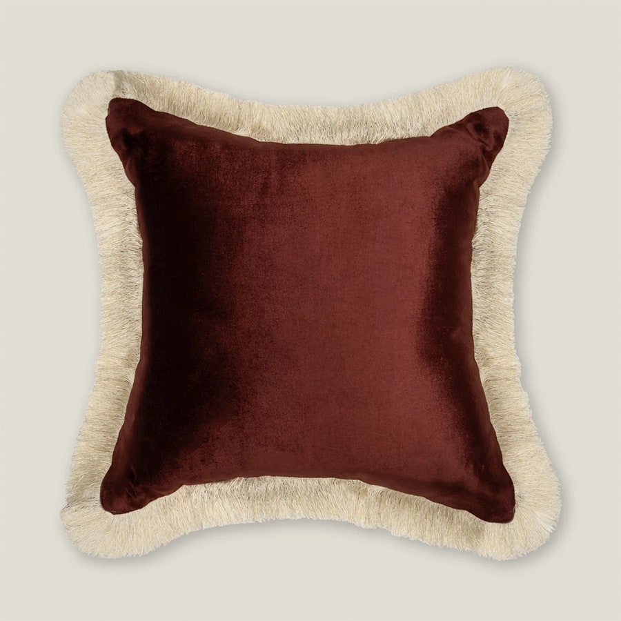 Iria Rust & Brown Reversible Cushion Cover