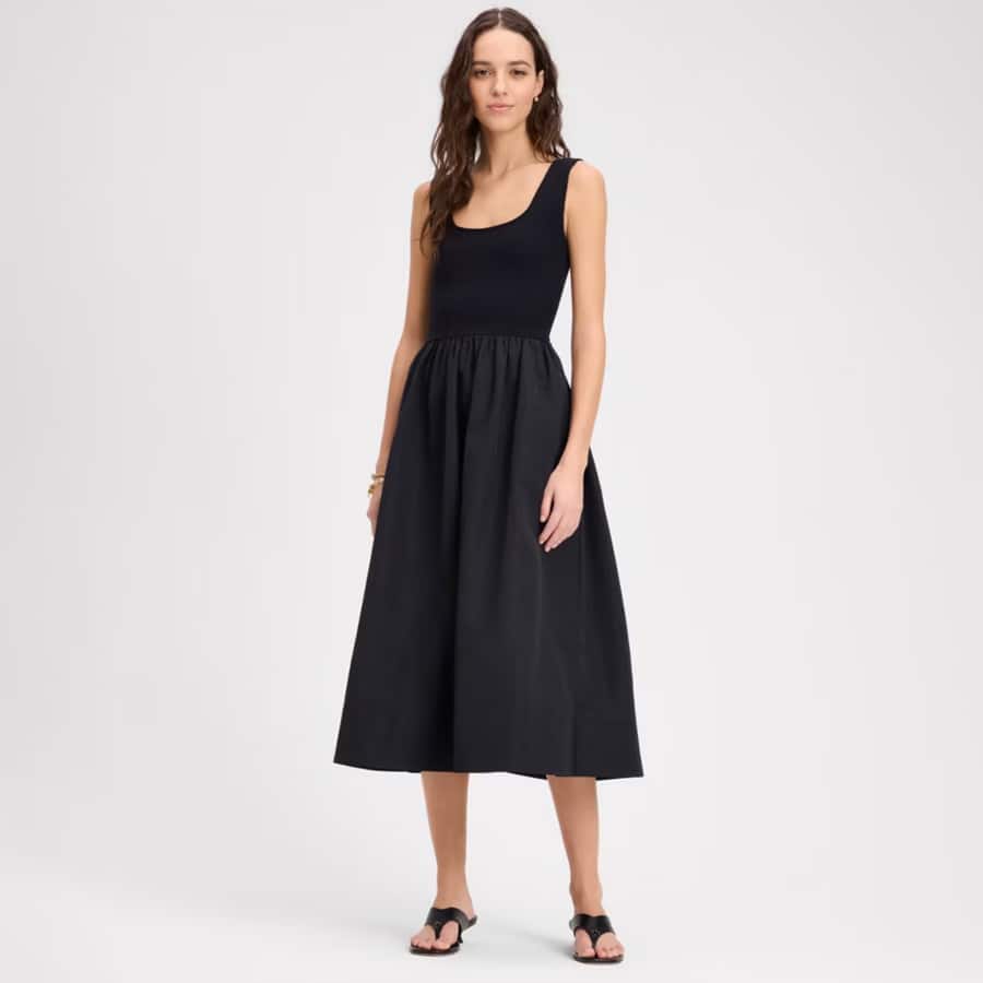 Mixed Media Midi Dress