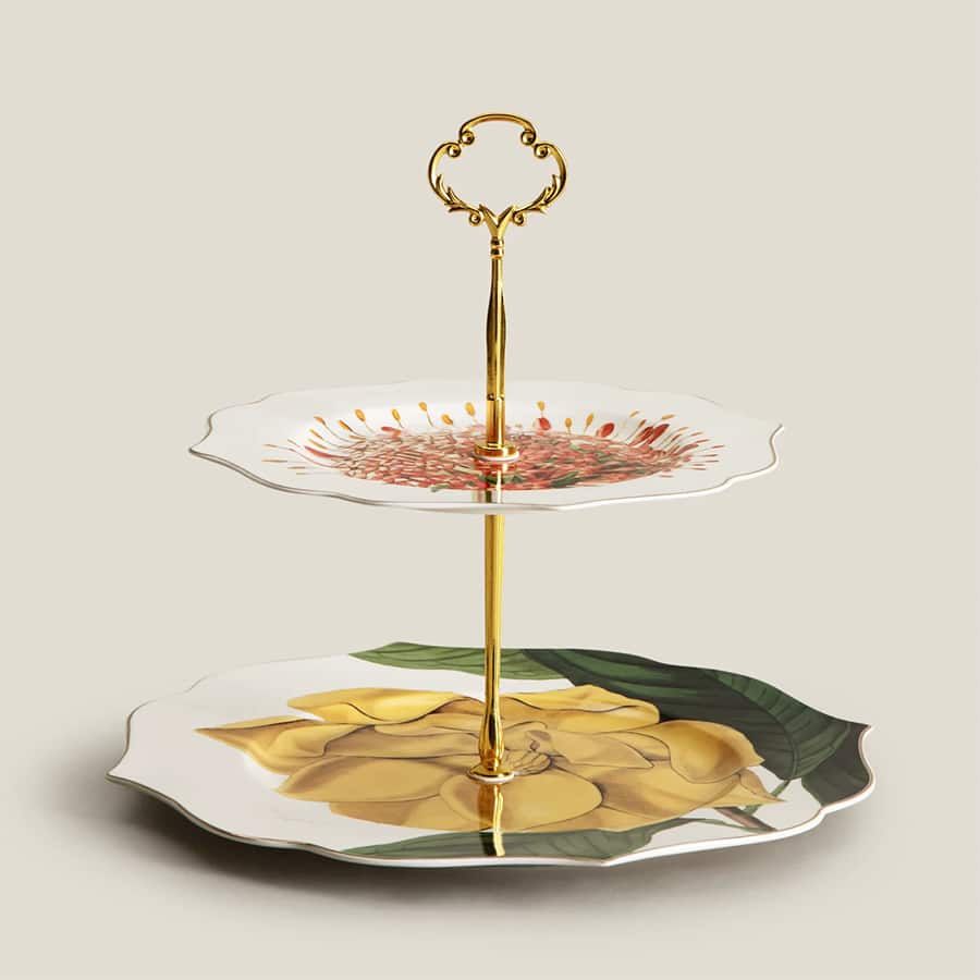 Le’ Floret Multi-Tone 2-Tier Dessert Stand