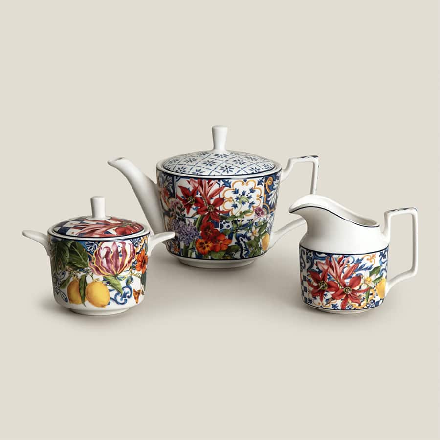 Santorini Blue Tea Service Set of 3