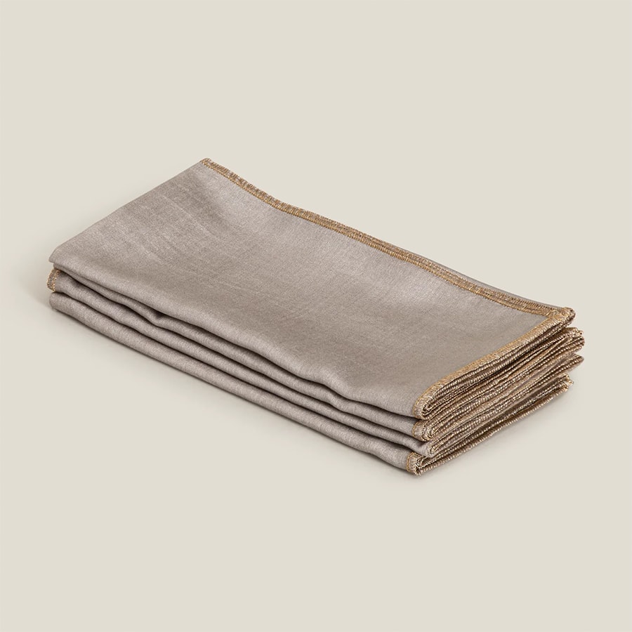 Slate Edge Grey Dining Napkin Set of 4