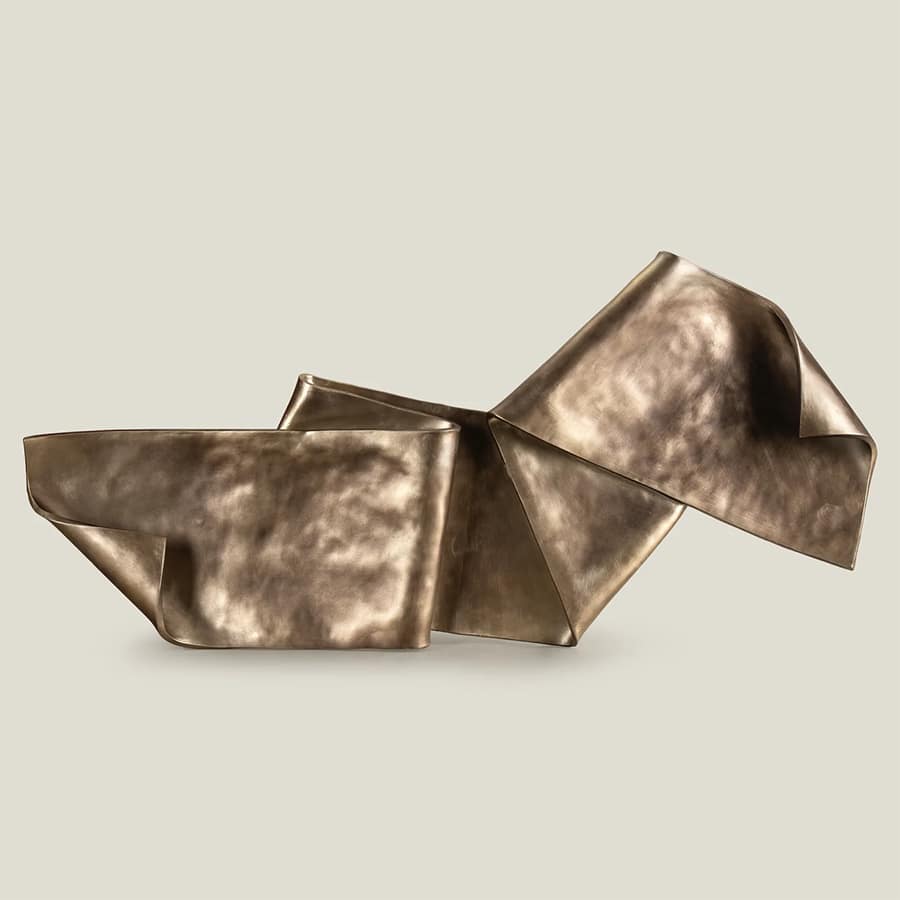 Ruban Antique Gold Sculptural Wall Decor