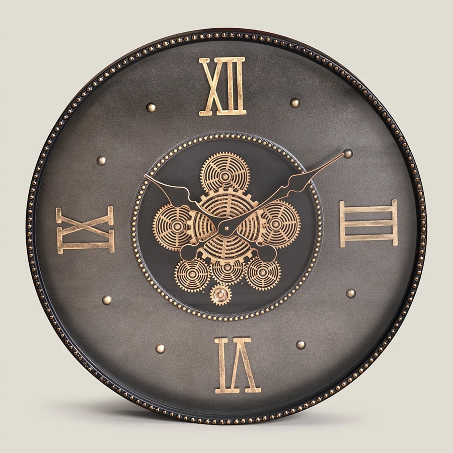 Eclipsa Grey & Black Wall Clock
