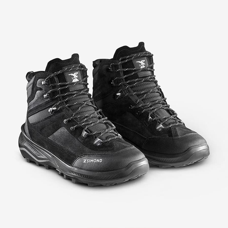 MEN_s LEATHER HIGH TREKKING SHOES MT100