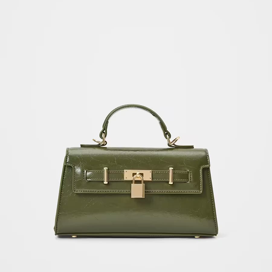 Liana Lock Detail Top Handle Bag