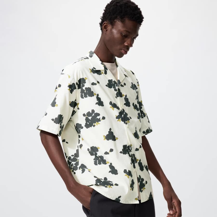 Modal Cotton Open Collar Short Sleeve