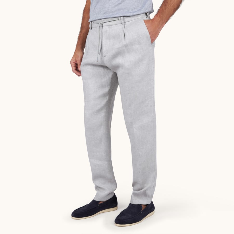 Linen chino trousers