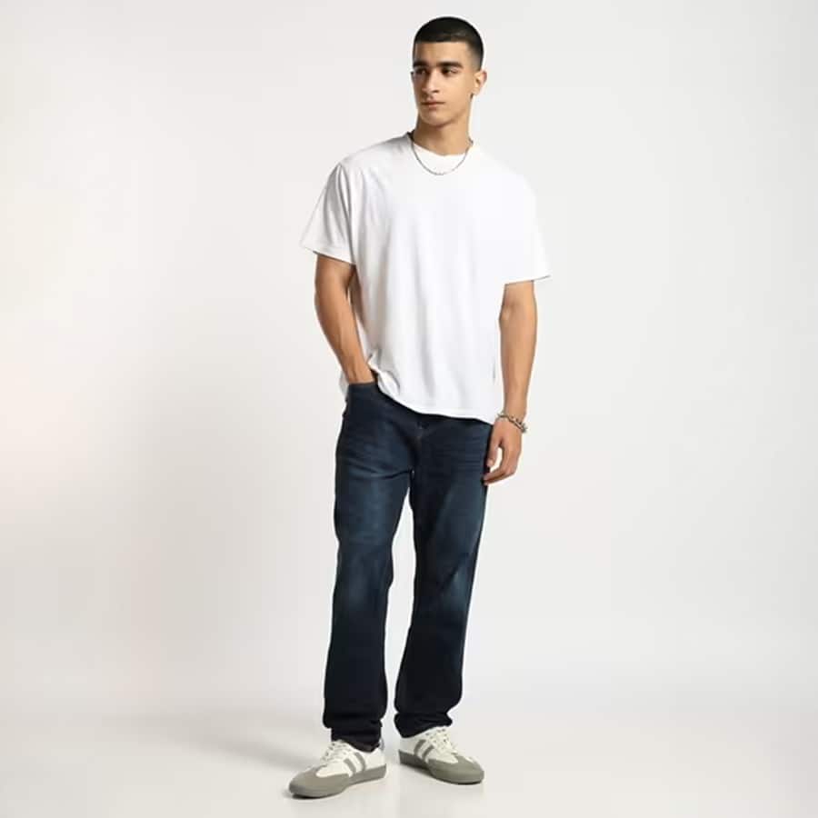 Lightly Washed Relaxed Jeans