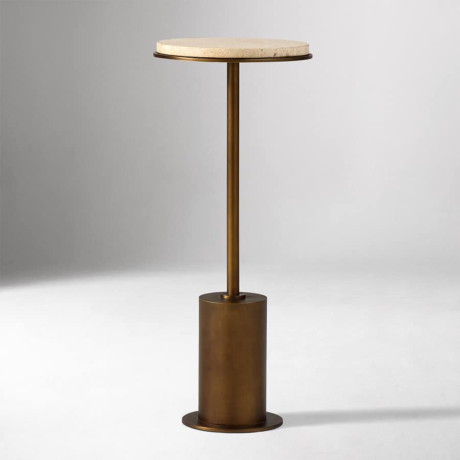 Fay Travertine Drink Table (9.5")