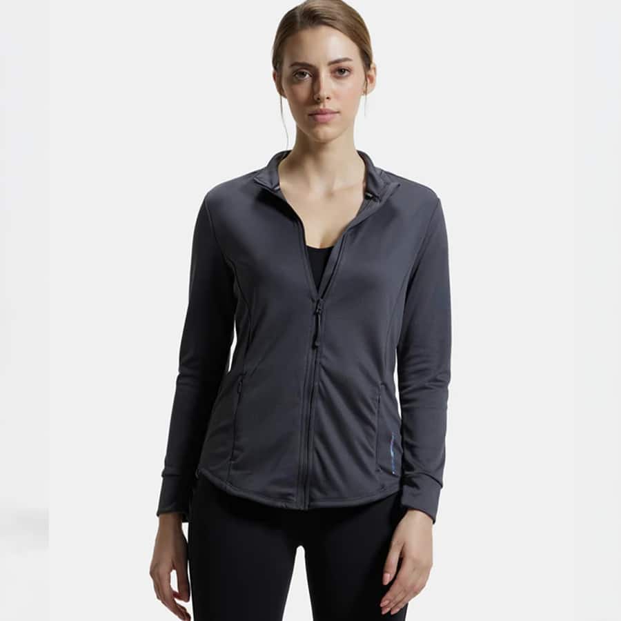 Microfiber Relaxed fit Jacket with Curved Back Hem and StayDry Treatment - Forged Iron