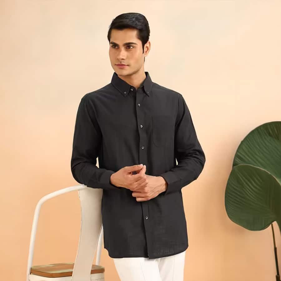 Black Cotton Shirt
