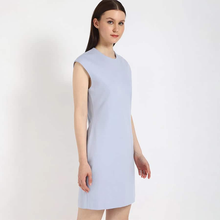Graceful Blue Solid Dress