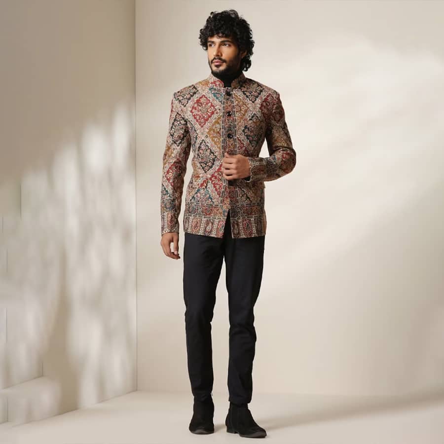 Dusala Heritage Mosaic Pashmina Blend Blazer/Coat