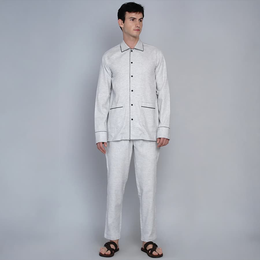 KOLDING- WHITE TEXTURED CO-ORD SET