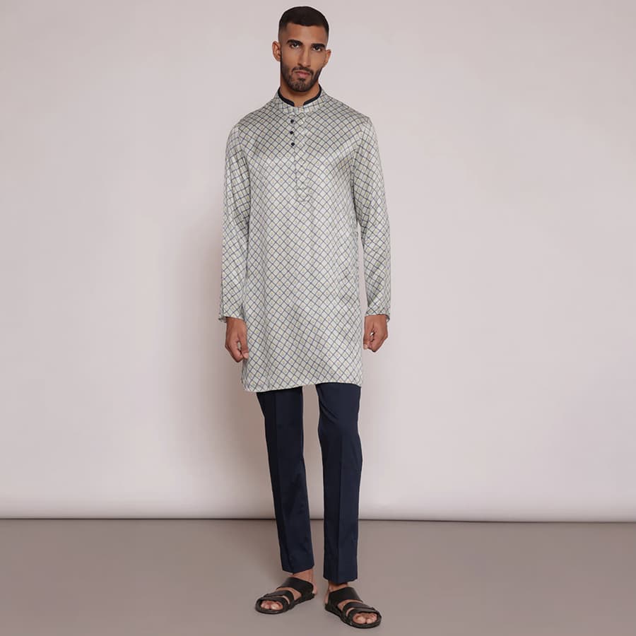 Green jali kurta 2 piece set