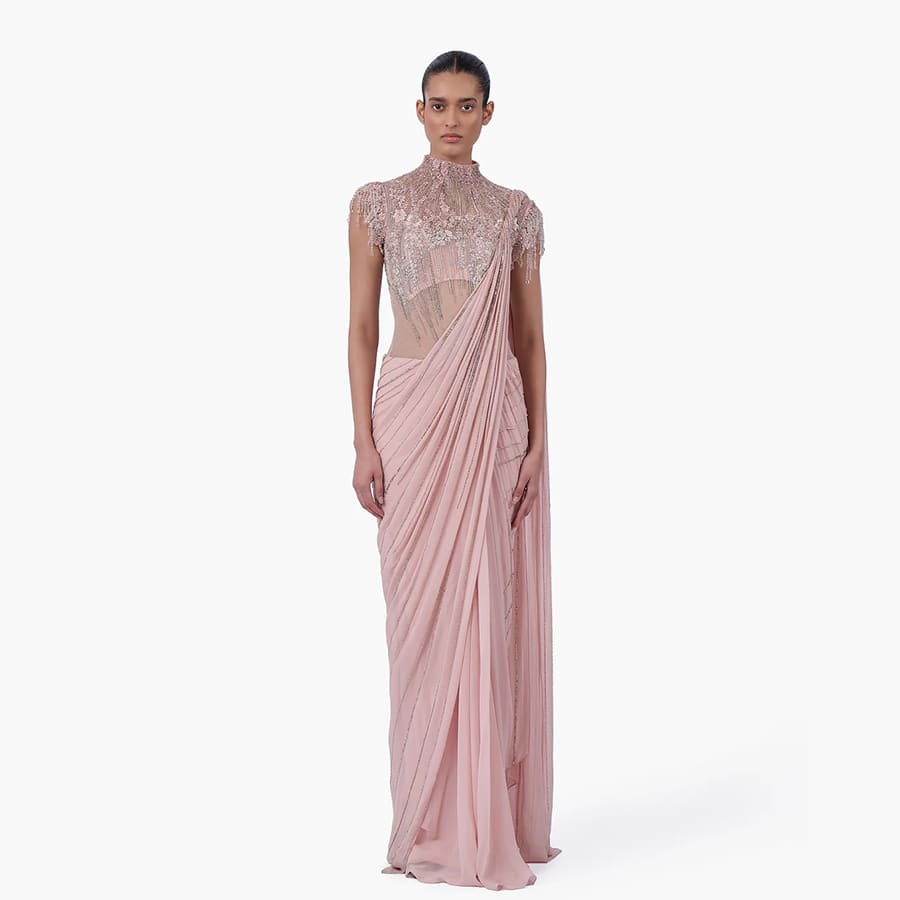 The Blush Saree Gown